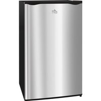 HOMCOM Under Counter Fridge, 91L Small Fridge with Chiller Box, Removable Shelf, Reversible Door, Adjustable Legs, Mini Refriger