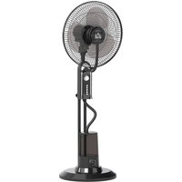 HOMCOM 120cm Pedestal Misting Fan - Black