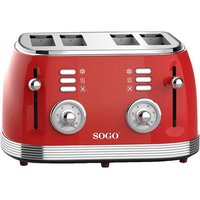 Sogo TOS-SS-5465 toaster 6 4 slice(s) Red