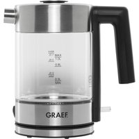Graef WK300 vattenkokare 1 L 2000 W Svart, Rostfritt stål,