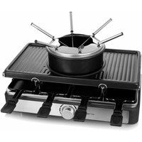 Emerio RG-124930 raclette grill 8 person(s) 1400 W Black, Stainless