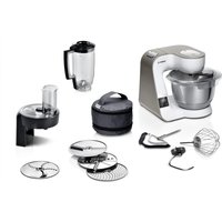 Bosch MUM5XW20 Serie 4 Küchenmaschine mit Waage MUM 5 1000 W Weiß, Champagne