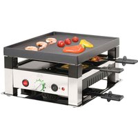 Solis 7611210977568 raclettegrill 4 person(er) 1020 W Svart, Sølv