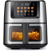 Solis Air Fry & Dry XL Single 7.5 L Fristående 1870 W Varmluftsfritös Svart, Silver