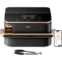 Cosori Dual Blaze Twinfry Chef Edition Double 10 L Frittstående 2800 W Varmluftsfrityr Mørk grå, Rosegull