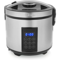 Tristar RK-6138 Vaporiera con display , Funzione cucina riso, Rivestimento antiaderente, con misurino, Funzione timer Acciaio
