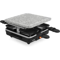 Tristar RA-2745 Raclette Non-stick-beläggning, Kontrolljus, 4 pannor, med grillsten Svart, Grå
