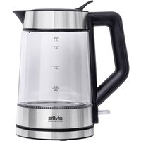 Silva Homeline KL-G 2007 Waterkoker Controlelampje, Snoerloos Aantal/Volume: 1.7 l Zilver, Zwart