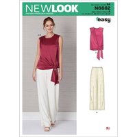 Patron New Look 6662 - Haut drapé pour femme et pantalon large