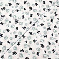 Jersey imprimé (GOTS) - Papillon marine fond blanc optique