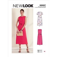 Patron New Look 6667 - Robe droite avec pinces