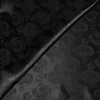 Doublure satin jacquard - Fleuri noir ton-sur-ton