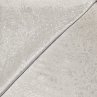 Doublure satin jacquard - Cachemire hétérogène blanc optique