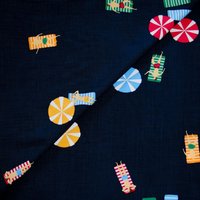 Étoffe 100% viscose - Plage fond marine