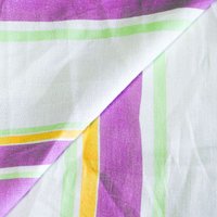 Étoffe 100% lin - Rayure coloré