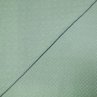 Double gaze 100% coton brodée rond - Vert sauge