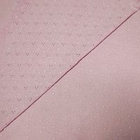 Double gaze 100% coton brodée 3 trous - Rose