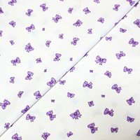 Piqué 100% coton milleraies - Nœud violet