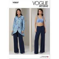 Patron Vogue 2037 Y5 - Chemise, crop top et pantalon