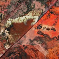 Étoffe 100% viscose - Abstrait ton terre