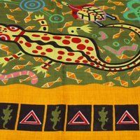 Paréo - Zaz orange & kaki