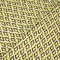 Voile 100% coton - Ikat vert et marron