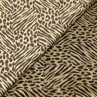 Brocart 100% soie - Motif sauvage doré (Coupon de 3.20 mètres)