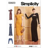 Patron Simplicity 9820.Y5 (46-54) - Robes en maille avec boléro