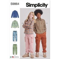 Patron Simplicity 9864.A - Chemise et pantalon cargo pour filles et garçons