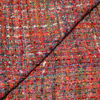Tweed soie & viscose - Multicolore ton chaud