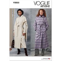 Patron Vogue 2055 Y5 (46-54) - Trench-coat avec ceinture et épaulettes