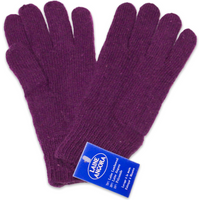 Gants laine & Angora - Mauve (Taille L)