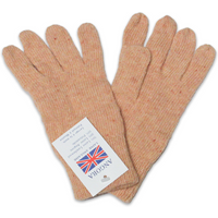 Gants laine & Angora - Pêche (Taille M)