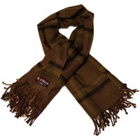 Écharpe - Carreaux marron & jaune