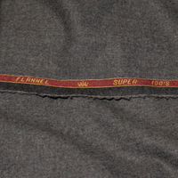 Flanelle super 100's 100% laine - Gris (Coupon de 1.40 mètres)