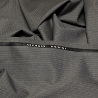 Tissu tailleur 100% laine - Rayure tennis fond gris (coupon de 2,80 mètres)
