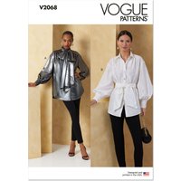 Patron Vogue 2068 Y5 (46-54) - Hauts pour femme avec ceinture