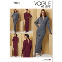 Patron Vogue 2076 Y5 (46-54) - Robe et haut en maille pour femme