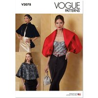 Patron Vogue 2078 - Boléro et capes pour femme