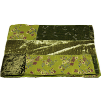 Écharpe patchwork soie & viscose - Vert