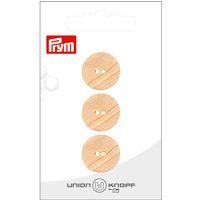 Boutons Union Knopf Prym - Bois Naturel 18 mm (x3)