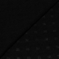 Étoffe de laine carreaux ajourés - Noir