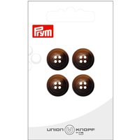 Boutons Union Knopf Prym - Marron 15 mm (x4)