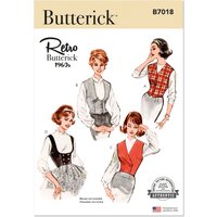 Patron Butterick 7018/H5 (34-42) - Gilet vintage des années 1960