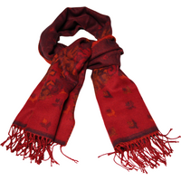 Étole - Motif rouge & prune