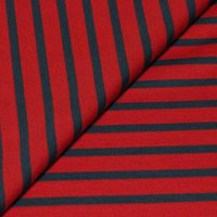 Maille milano - Rayures rouge et bleu