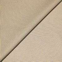 Gabardine 100% coton - Rayure marine fond écru