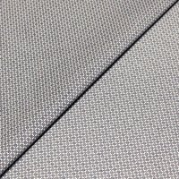 Gabardine 100% coton - Motif géométrique marine fond blanc