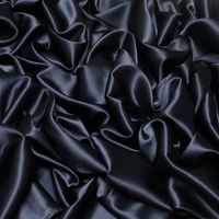 Satin de soie - Marine