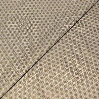 Cretonne 100% coton - Fleur dorée géométrique